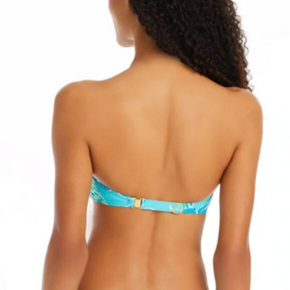 💕BLEU ROD BEATTIE💕 Escape To The Beach Twist Bandeau Bikini Top ~ Lagoon 6 - Picture 5 of 12